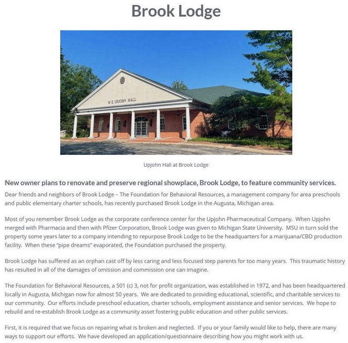 Brook Lodge - Brook Lodge Article (newer photo)